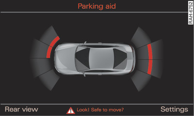 Infotainment display: Proximity graphic